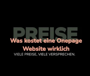 Webseiten Preise