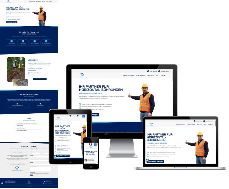 Sieg Bohrservice –Onepager für Horizontalbohrungen