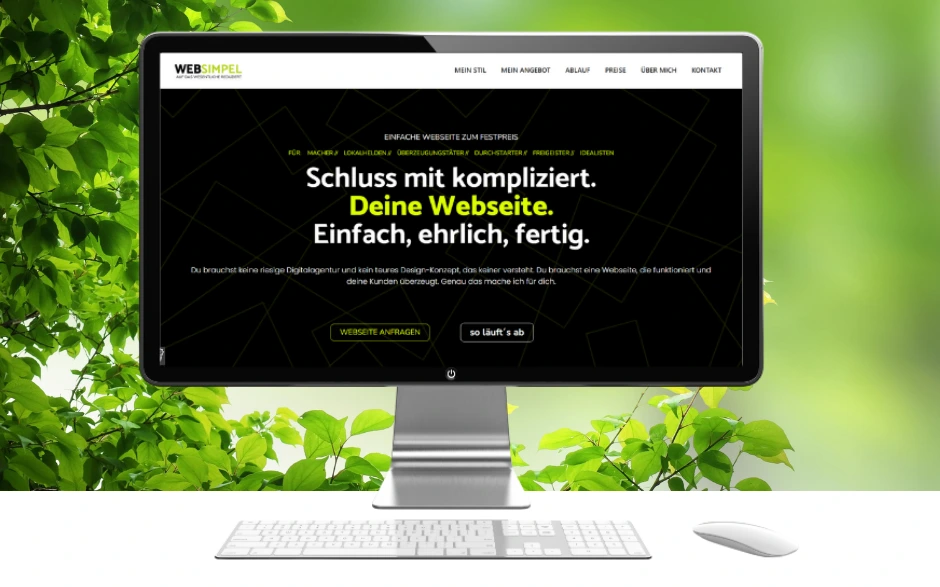 Onepage Webseite