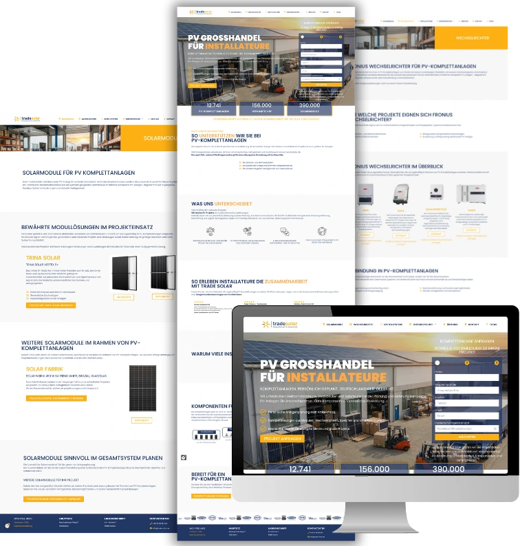 Webseite Trade Solar