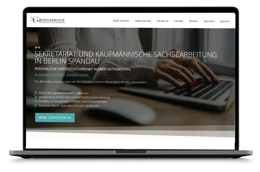 Webseite Virtuelle Assistentin Spandau
