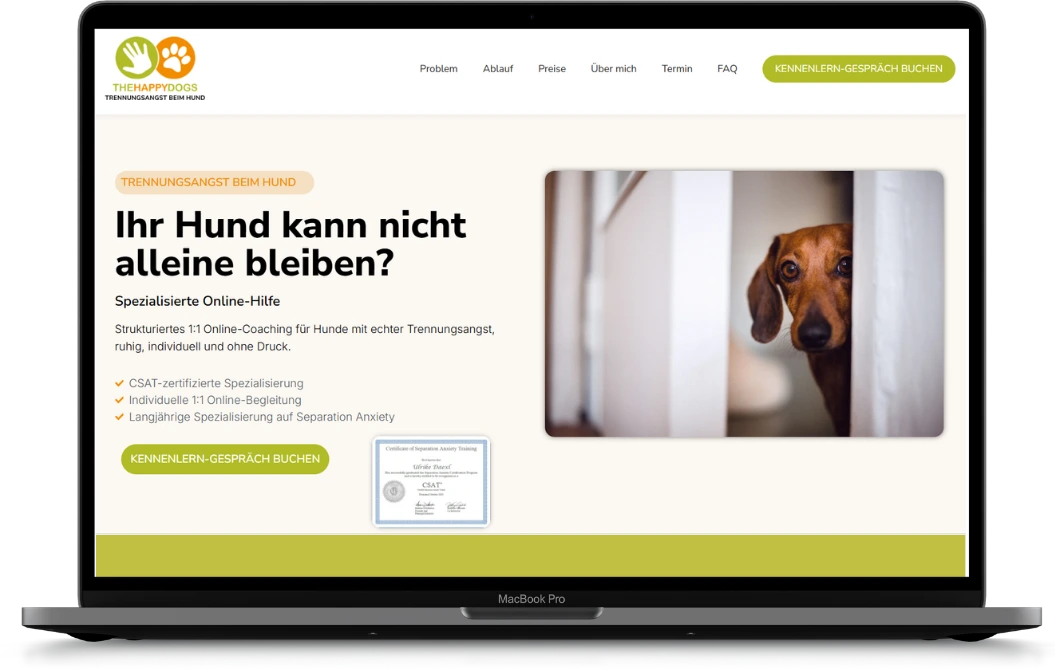 Responsive Website für eine Hundetrainerin