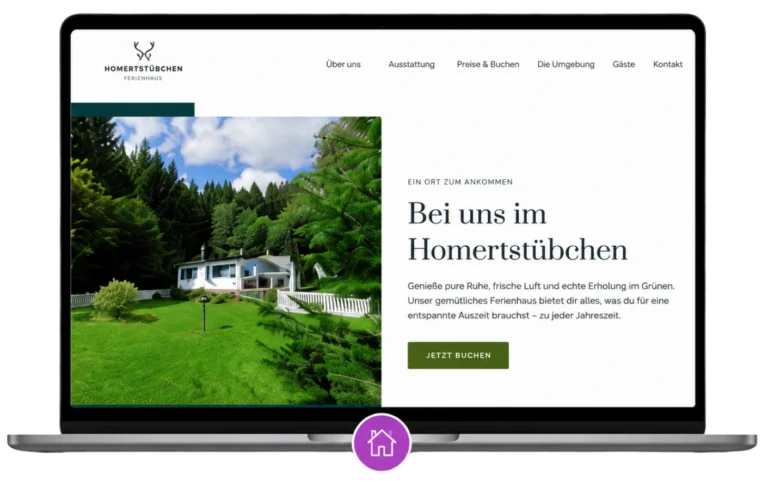 Webdesign für Ferienhäuser